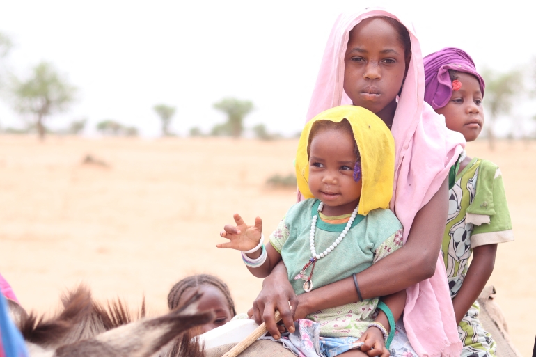 أطفال نازحين جراء الحرب في السودان