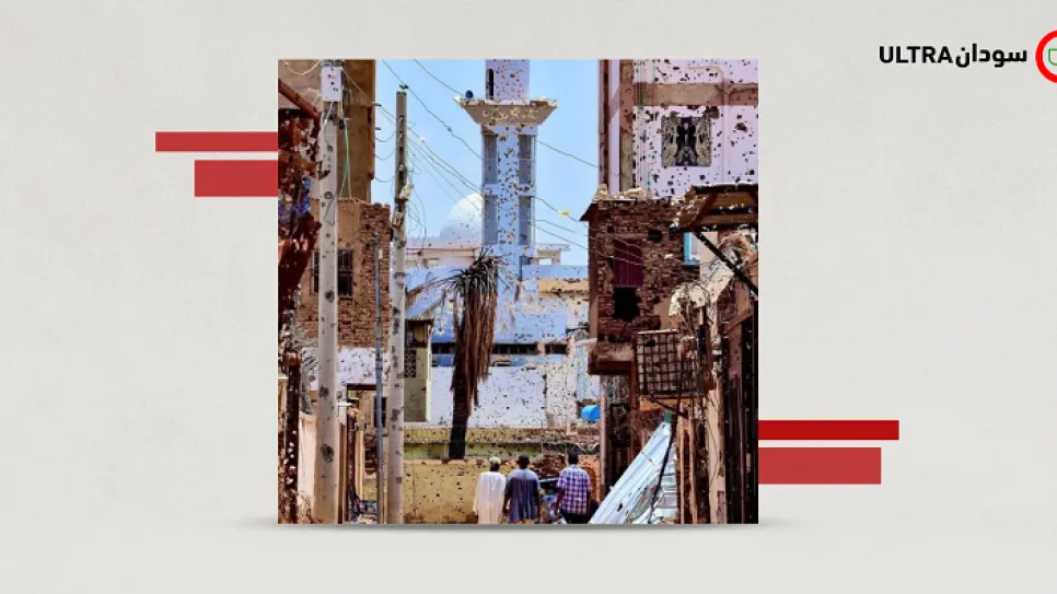 صورة متداولة لمسجد في أمدرمان القديمة متضرر بالمعارك.png