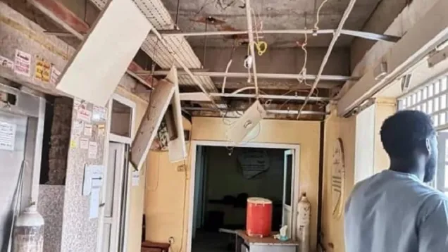 آثار القصف على مستشفى النو.jpg