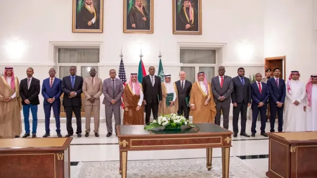 مفاوضات جدة - وفد الجيش السوداني ووفد قوات الدعم السريع والوساطة السعودية والأمريكية.jpg