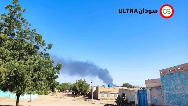 تصاعد أعمدة دخان من الاتجاه الشمالي الشرقي لمدينة ود مدني بولاية الجزيرة..jpeg