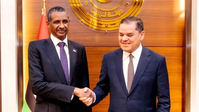 رئيس حكومة الوحدة الوطنية الليبية عبدالحميد الدبيبة وقائد الدعم السريع محمد حمدان دقلو_0.jpg